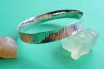 Handmade Sterling Silver Hammered Bangle