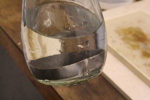 sterling silver hoop is now dropped into safety pickle