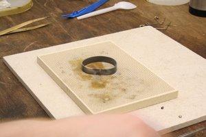 silver hoop is now joined by solder