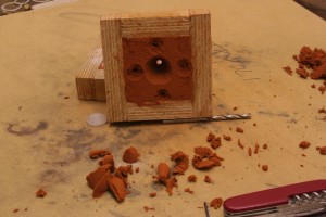 finished carving the sprue pouring vent