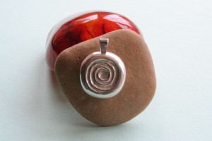 finished sterling silver cast pendant